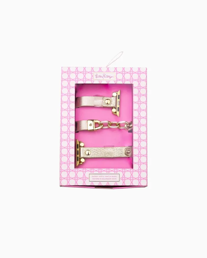 Women Lilly Pulitzer Phone and Tech Skinny Apple Watchband Gold Metallic Women Lilly Pulitzer Phone and Tech Skinny Apple Watchband Gold Metallic