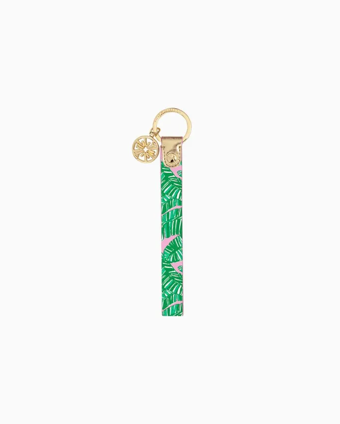 Women Lilly Pulitzer Phone and Tech Strap Keychain Conch Shell Pink Lets Go Bananas