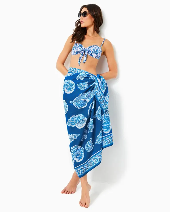 Women Lilly Pulitzer Swim Sharol Pareo CoverUp Barton Blue Shell Of A Good Time Engineered Coverup Women Lilly Pulitzer Swim Sharol Pareo CoverUp Barton Blue Shell Of A Good Time Engineered Coverup