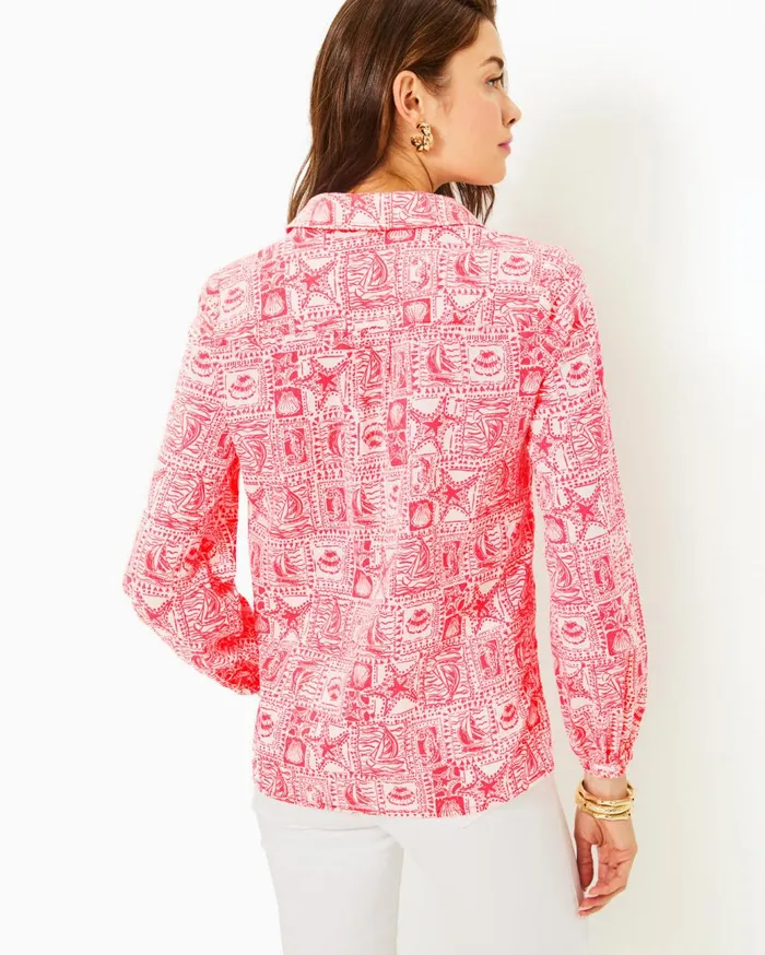Women Lilly Pulitzer Tops Jae Tunic Mizner Red Seaside Harbour Women Lilly Pulitzer Tops Jae Tunic Mizner Red Seaside Harbour