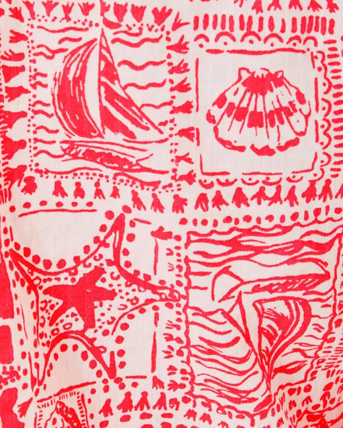 Women Lilly Pulitzer Tops Jae Tunic Mizner Red Seaside Harbour Women Lilly Pulitzer Tops Jae Tunic Mizner Red Seaside Harbour
