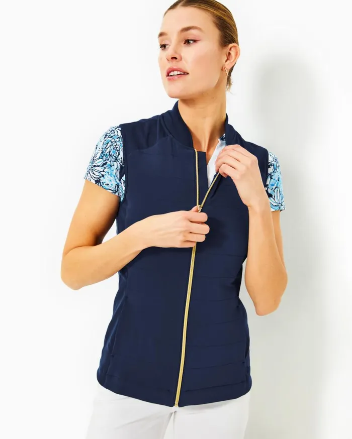 Women Lilly Pulitzer Tops Luxletic Kimberline Hybrid Vest Low Tide Navy Women Lilly Pulitzer Tops Luxletic Kimberline Hybrid Vest Low Tide Navy