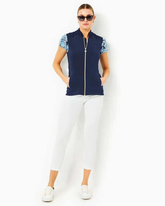 Women Lilly Pulitzer Tops Luxletic Kimberline Hybrid Vest Low Tide Navy Women Lilly Pulitzer Tops Luxletic Kimberline Hybrid Vest Low Tide Navy