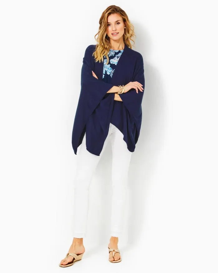 Women Lilly Pulitzer Tops Terri Sweater Wrap True Navy Women Lilly Pulitzer Tops Terri Sweater Wrap True Navy