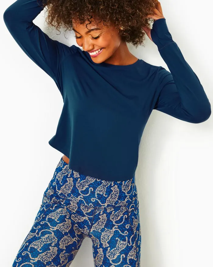 Women Lilly Pulitzer Tops UPF 50 Luxletic Emerie Active Tee Evergreen Women Lilly Pulitzer Tops UPF 50 Luxletic Emerie Active Tee Evergreen