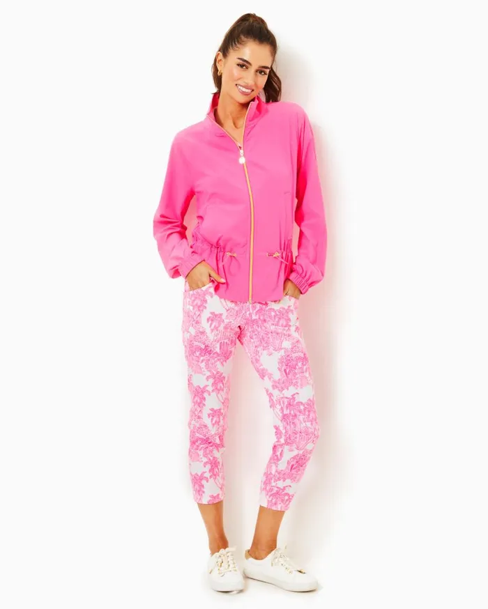 Women Lilly Pulitzer Tops UPF 50 Luxletic Islanna Performance Jacket Roxie Pink Women Lilly Pulitzer Tops UPF 50 Luxletic Islanna Performance Jacket Roxie Pink