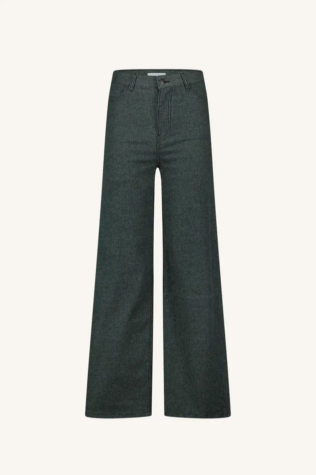 Women Lina Stripe Pants Rainforest Bybar Trousers Women Lina Stripe Pants Rainforest Bybar Trousers