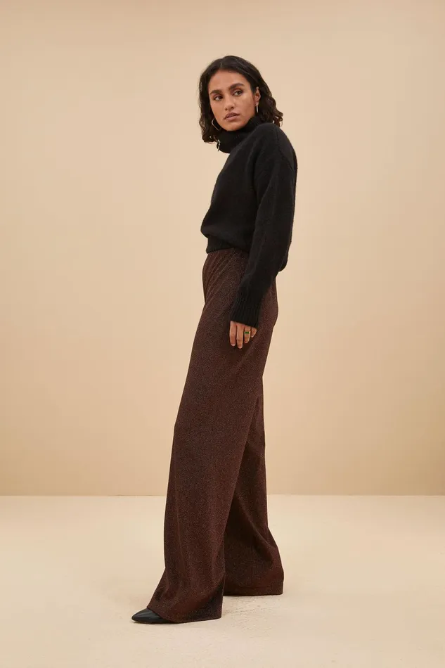Women Lissa Sparkle Pants Copper Bybar Trousers