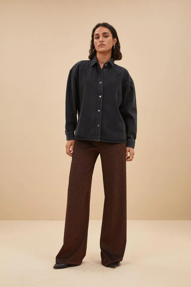 Women Lissa Sparkle Pants Copper Bybar Trousers