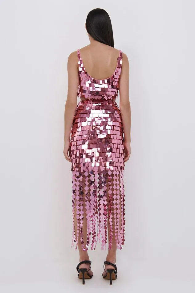 Women Lucee Sequin Midi Skirt Punch Jonathan Simkhai Pants and Bottoms