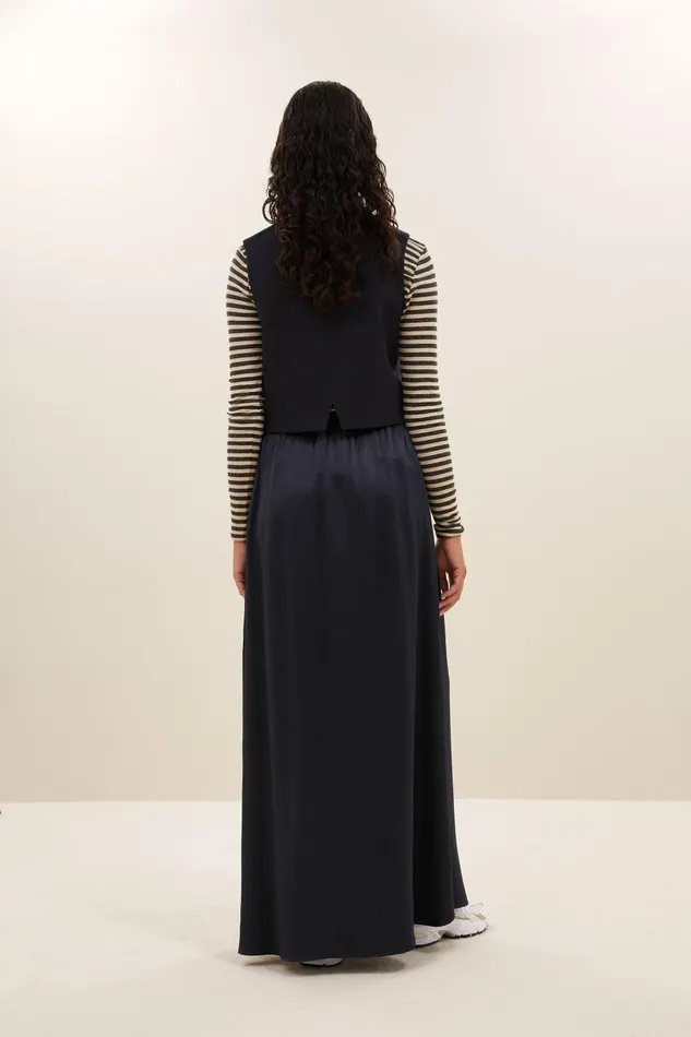 Women Lynn Pinstripe Gilet Midnight Bybar Jackets