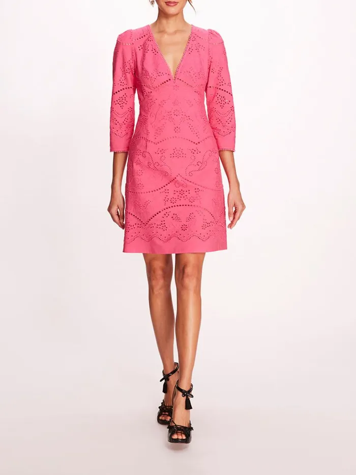 Women Marchesa Dresses Anise Mini Dress Fuchsia