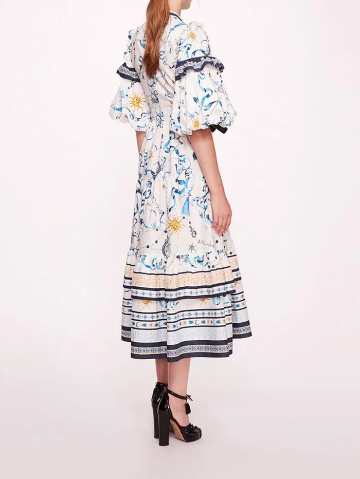 Women Marchesa Dresses Parker Blue Multi Women Marchesa Dresses Parker Blue Multi