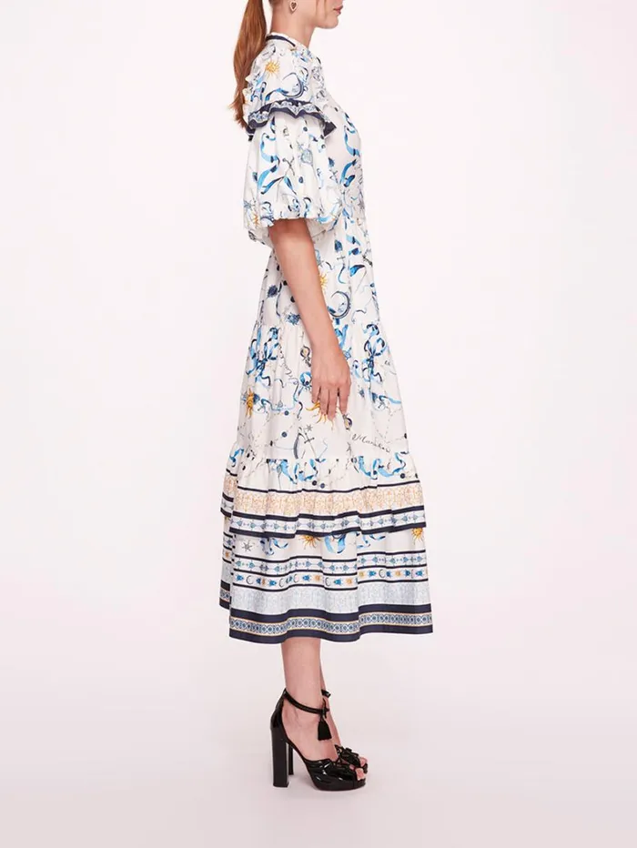 Women Marchesa Dresses Parker Blue Multi Women Marchesa Dresses Parker Blue Multi