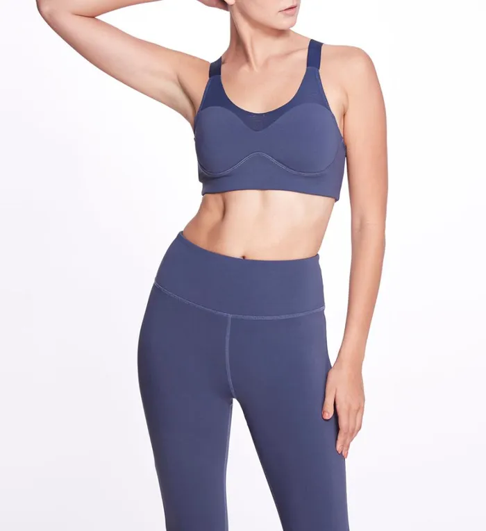 Women Marchesa Marchesa Active Navy Blue Scoop Neck Racerback Sports Bra Navy Women Marchesa Marchesa Active Navy Blue Scoop Neck Racerback Sports Bra Navy