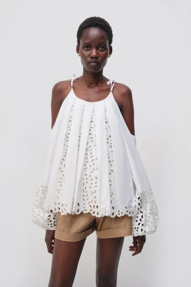 Women Martina Top White Jonathan Simkhai Tops and Bodysuits