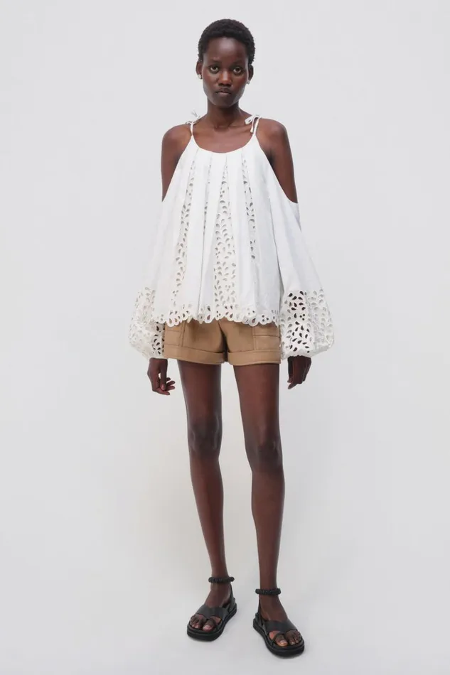 Women Martina Top White Jonathan Simkhai Tops and Bodysuits