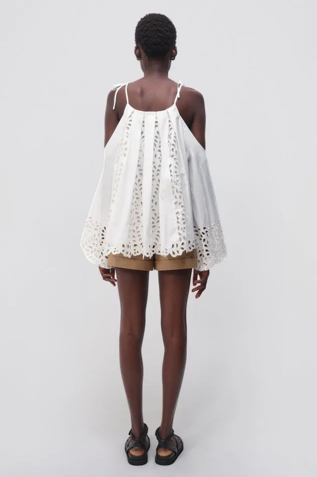 Women Martina Top White Jonathan Simkhai Tops and Bodysuits