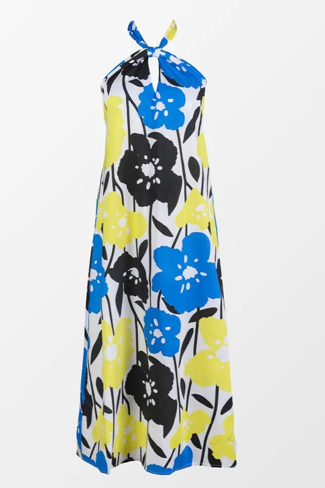 Women Maxi Dresses Cupshe Eryn Removable Straps Halter Neck Tie Cut Out AShape Dress Multicolor