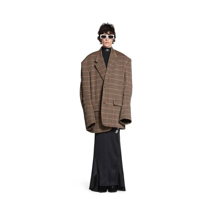 WomenMen Coats and Jackets Balenciaga Tailored Knitted Jacket In Beige
