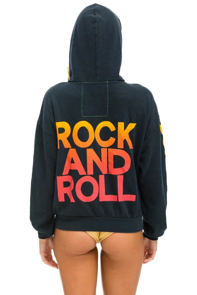 WomenMen Hoodies Aviator Nation Bottlerock 2024 Relaxed Zip Hoodie 8211 Charcoal