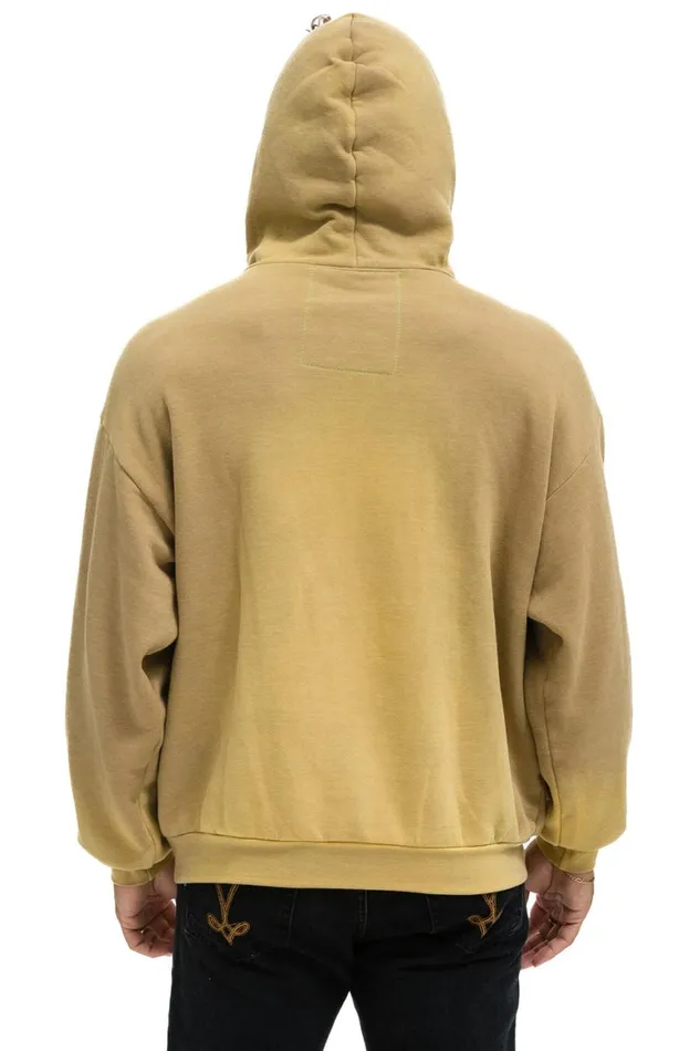 WomenMen Hoodies Aviator Nation Cross Stripe Relaxed Pullover Hoodie 8211 Faded Tan