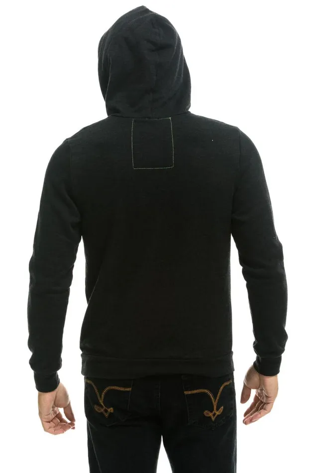WomenMen Hoodies Aviator Nation Dreamland Logo Pullover Hoodie 8211 Black