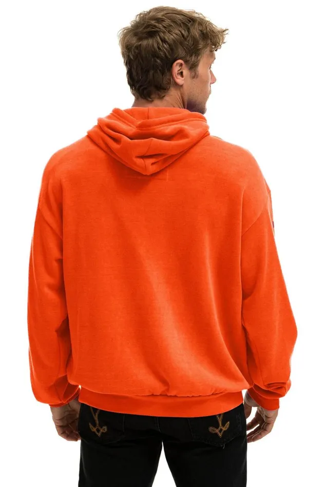 WomenMen Hoodies Aviator Nation Haight Ashbury Relaxed Pullover Hoodie 8211 Orange