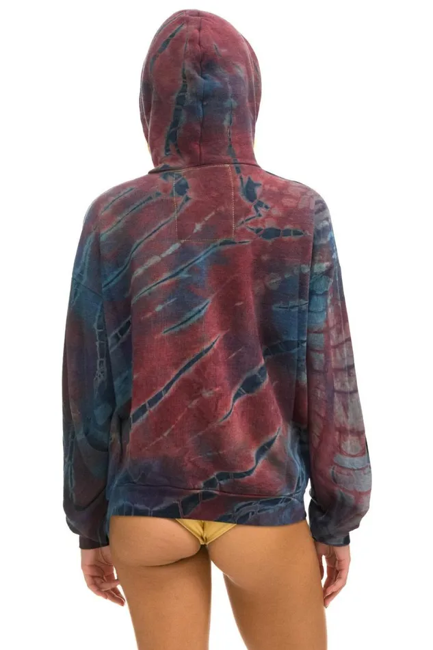 WomenMen Hoodies Aviator Nation Hand Dyed Pullover Hoodie Relaxed 8211 Tie Dye Multi