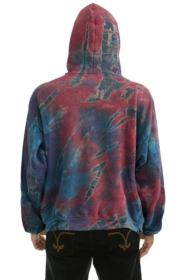 WomenMen Hoodies Aviator Nation Hand Dyed Pullover Hoodie Relaxed 8211 Tie Dye Multi