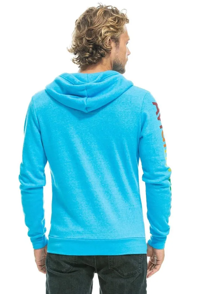 WomenMen Hoodies Aviator Nation Hoodie 8211 Neon Blue