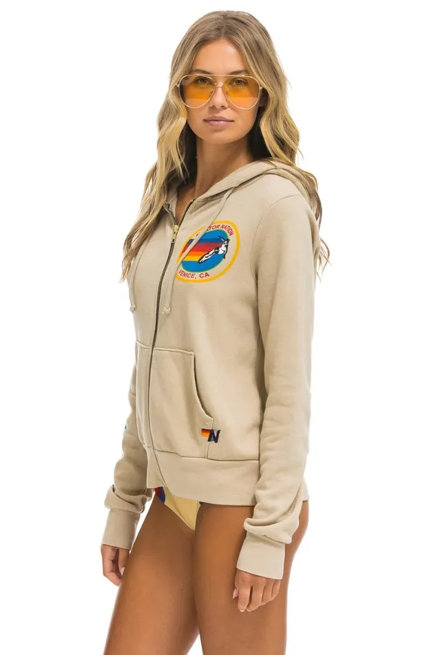 WomenMen Hoodies Aviator Nation Hoodie 8211 Sand