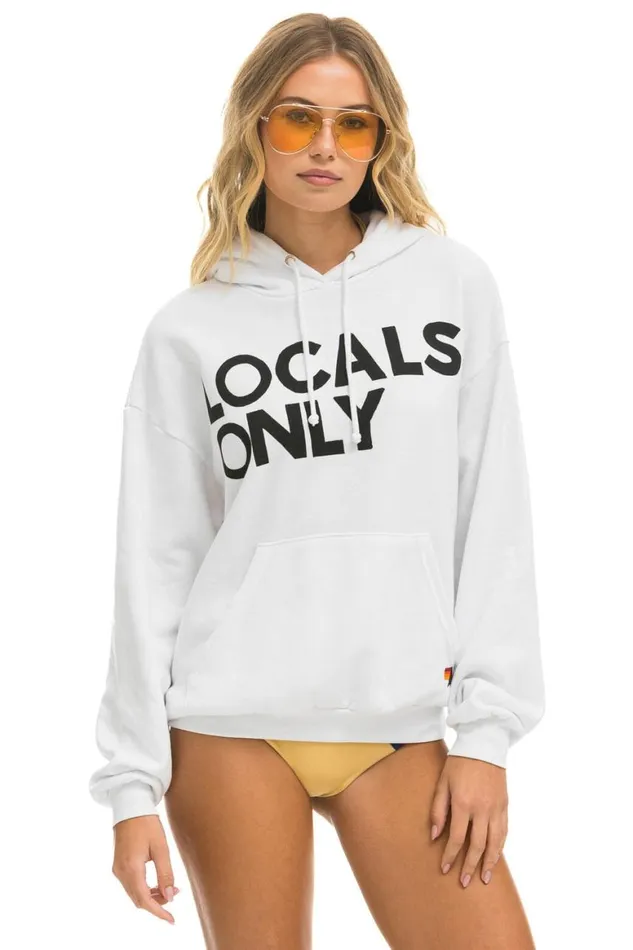 WomenMen Hoodies Aviator Nation Locals Only Relaxed Pullover Hoodie 8211 White WomenMen Hoodies Aviator Nation Locals Only Relaxed Pullover Hoodie 8211 White