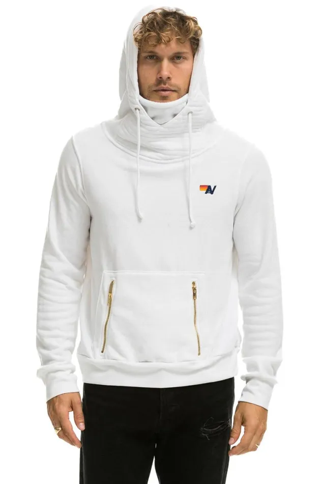 WomenMen Hoodies Aviator Nation Ninja Pullover Hoodie 8211 White