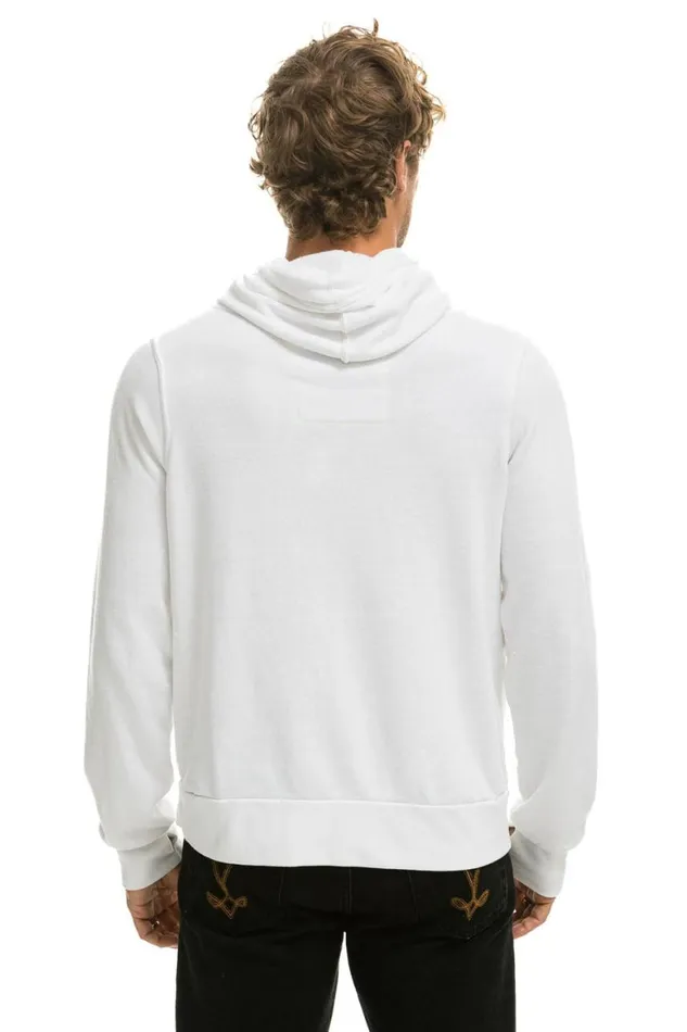 WomenMen Hoodies Aviator Nation Ninja Pullover Hoodie 8211 White