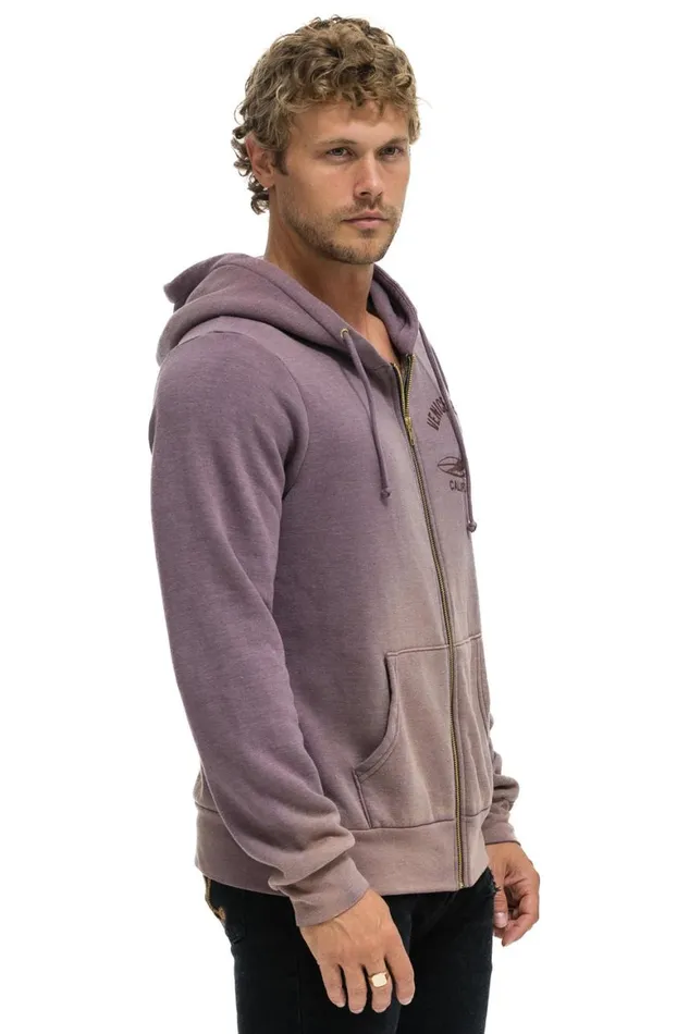 WomenMen Hoodies Aviator Nation Venice Surfer Zip Hoodie 8211 Faded Mocha