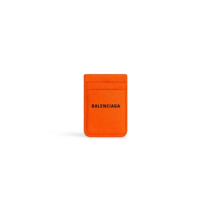 WomenMen Phone Accessories and Keyrings Balenciaga Cash Magnet Card Holder In Fluo Orange WomenMen Phone Accessories and Keyrings Balenciaga Cash Magnet Card Holder In Fluo Orange