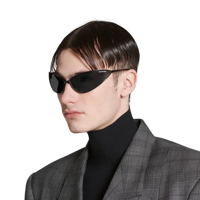 WomenMen Sunglasses Balenciaga Razor Cat Sunglasses In Black