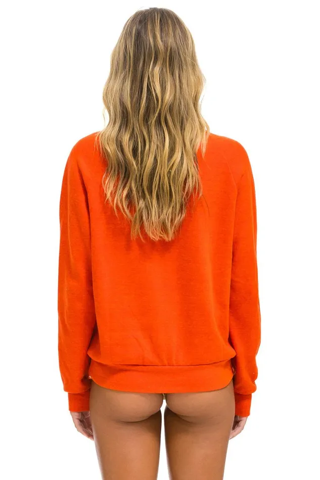 WomenMen Sweatshirts Aviator Nation University Of Texas Crew Sweatshirt 8211 Orange