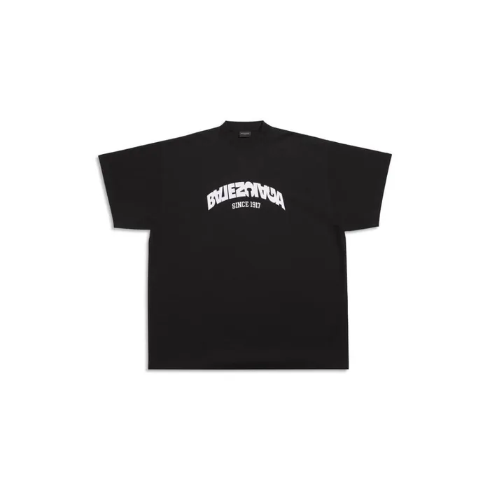WomenMen Tshirts Balenciaga Back Flip Tshirt Oversized In Black