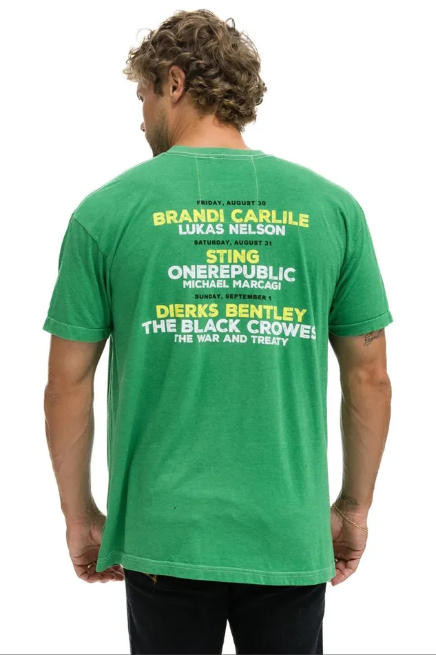 WomenMen Tees Aviator Nation Jazz Aspen Snowmass 2024 Crew Tee Shirt 8211 Kelly Green