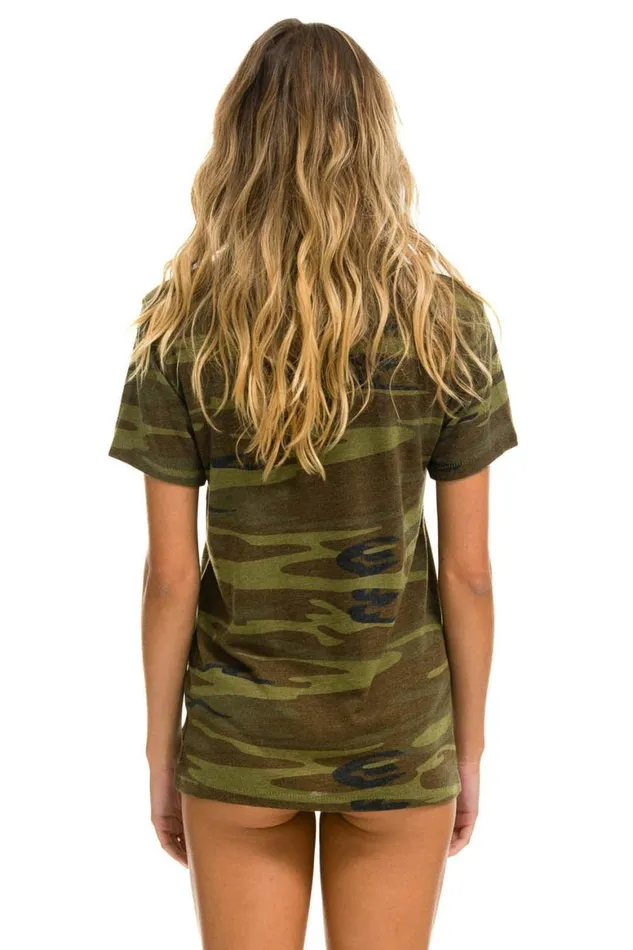 WomenMen Tees Aviator Nation University Of Texas Crew Tee Shirt 8211 Camo