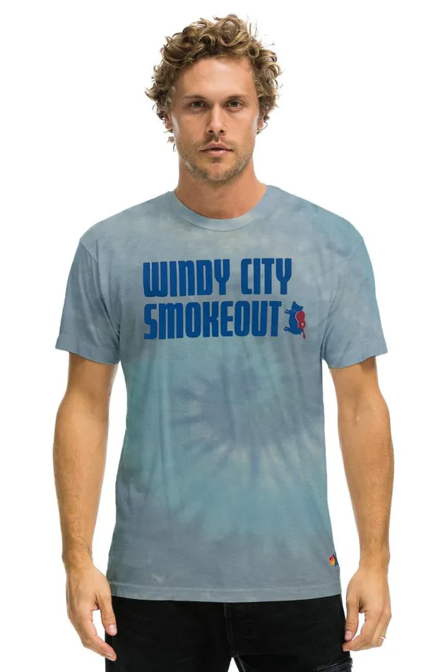 WomenMen Tees Aviator Nation Windy City Smokeout 2023 Tee 8211 Tie Dye Heather Blue WomenMen Tees Aviator Nation Windy City Smokeout 2023 Tee 8211 Tie Dye Heather Blue