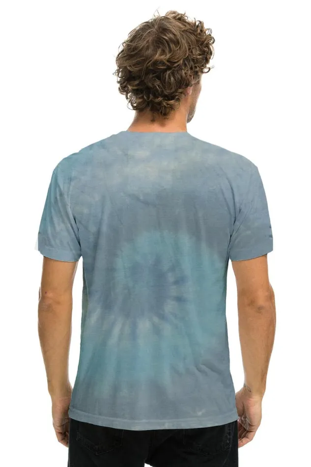 WomenMen Tees Aviator Nation Windy City Smokeout 2023 Tee 8211 Tie Dye Heather Blue