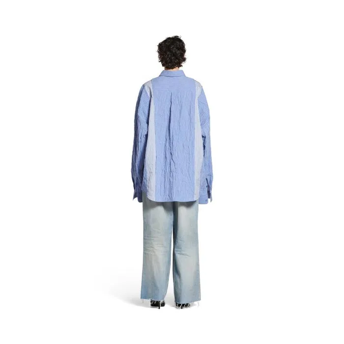 WomenMen Tops and Shirts Balenciaga Diy Shirt Oversized In Light Blue