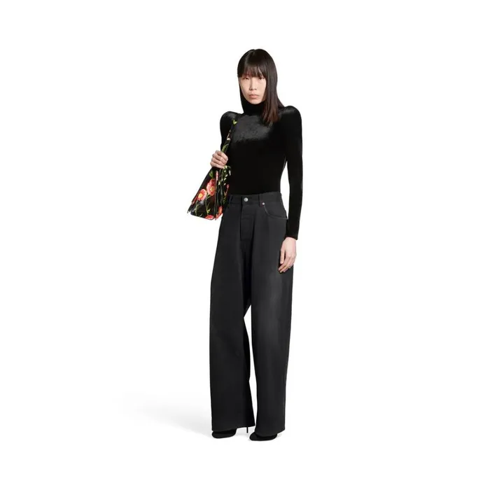 WomenMen Trousers Balenciaga Baggy Trousers In Black