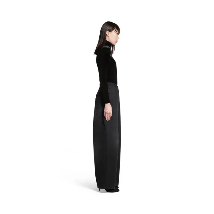 WomenMen Trousers Balenciaga Baggy Trousers In Black