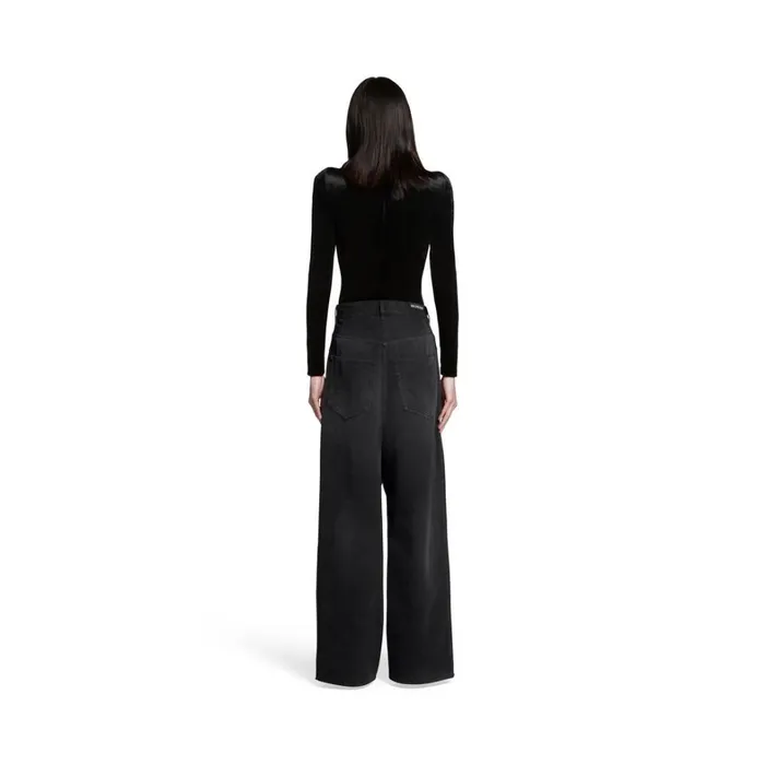 WomenMen Trousers Balenciaga Baggy Trousers In Black