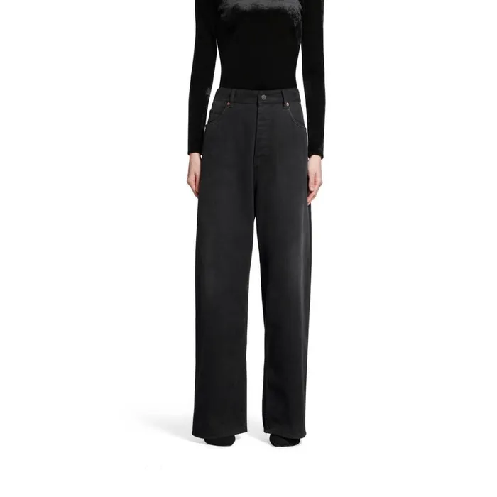 WomenMen Trousers Balenciaga Baggy Trousers In Black