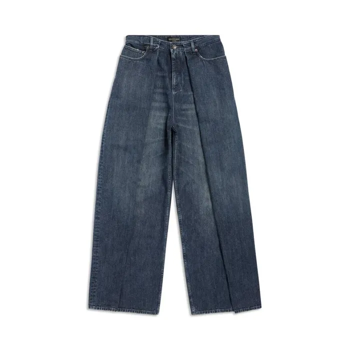 WomenMen Trousers Balenciaga Double Side Trousers In Dark Blue